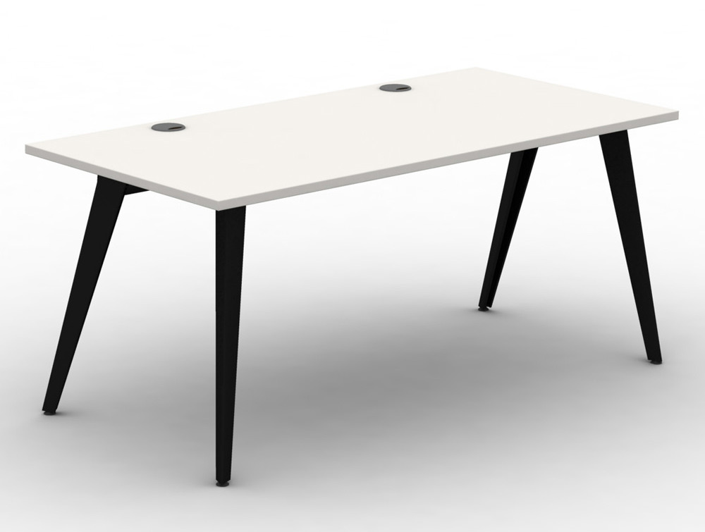 Pyramid 2 Seater Desk Pod With Steel Legs