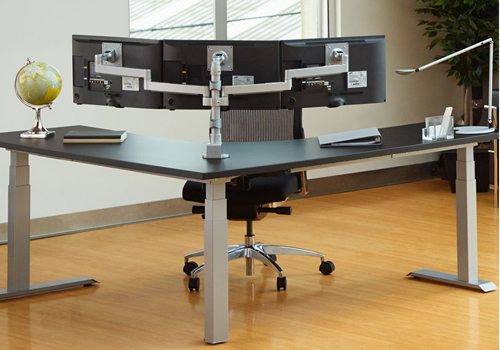 Monitor Arm Mounts Single Dual Multi Screen Adjule Monitor Arms With Three Screens