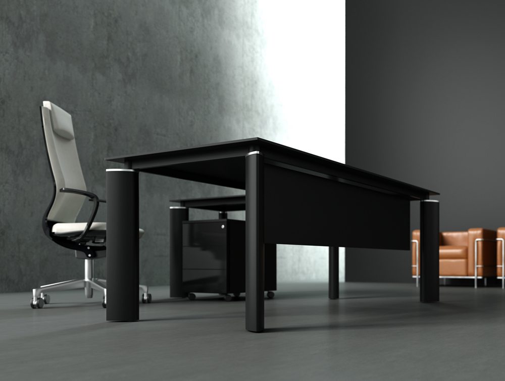 Crystal Glass Executive Desk