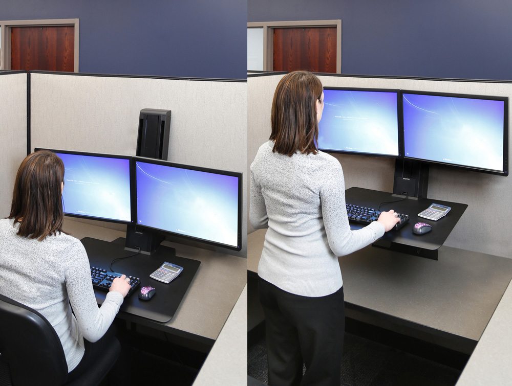 Ergotron WorkFit-SR Dual Monitor Sit Stand Workstation