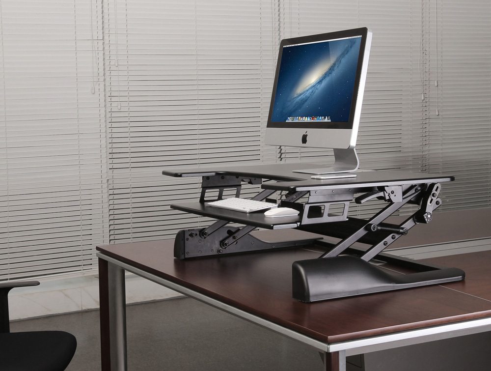Freedom Desk Height Adjule Work Surface Black Freedom Desk Height Adjule Work Surface In Black