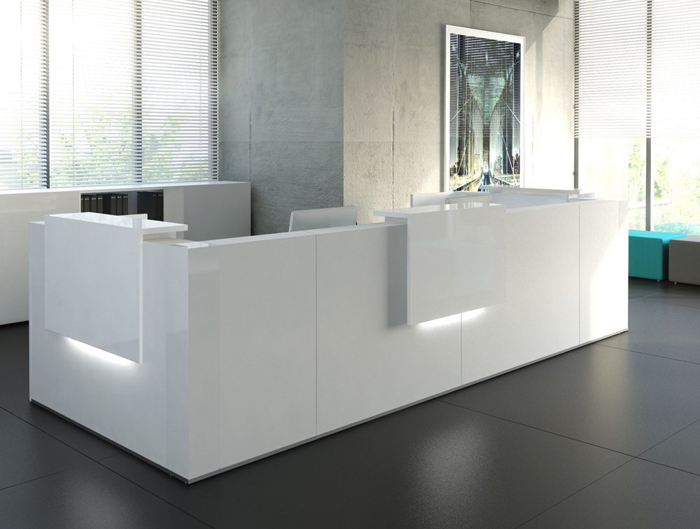 Tera Modern Reception Counter With Led Lights Radius Office Tera Modern Reception Counter With Led Lights