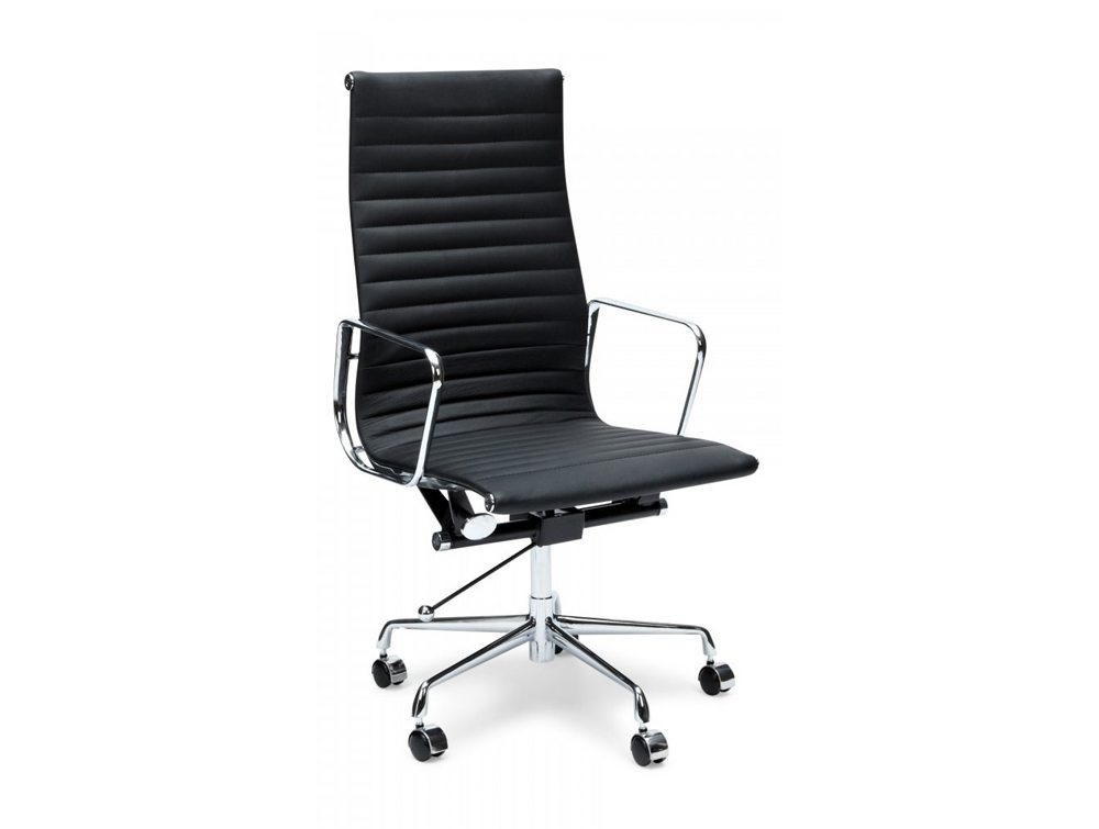Eames Style Executive High Back Ribbed Chair