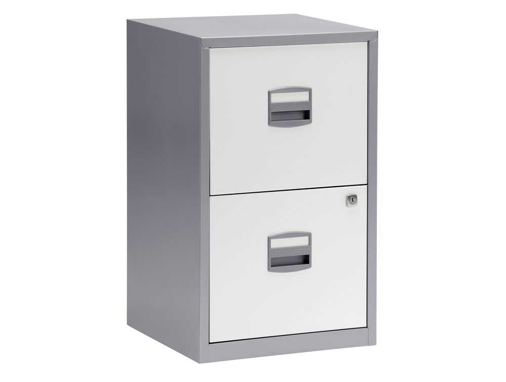 Trexus By Bisley Soho Filing Cabinet Steel Lockable 2 Drawer A4